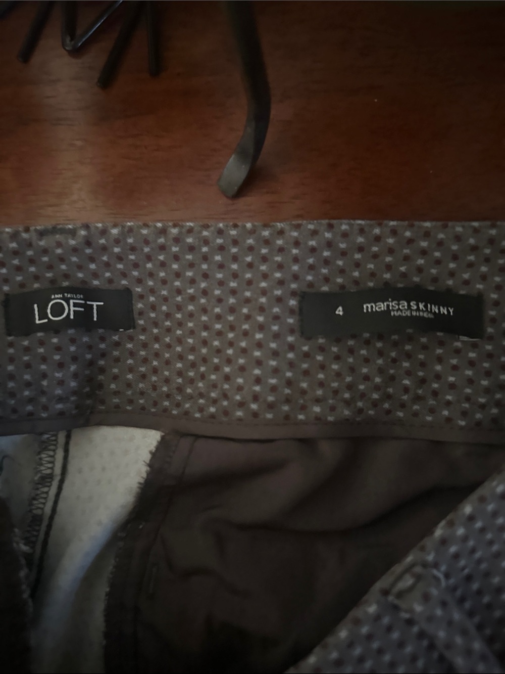 LOFT Brown Patterned Pants - Picture 3 of 3